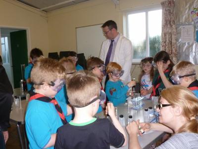 Beavers group lessons in scout hall