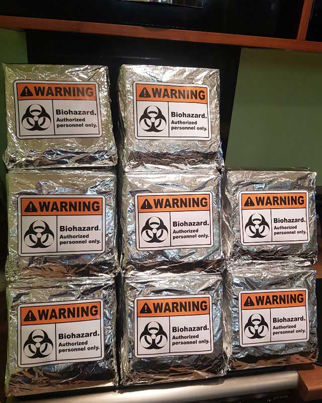 scouts Astronautics badge bio hazard bags
