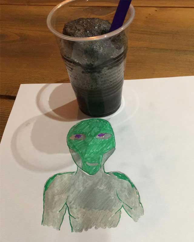 scouts astronautics badge alien